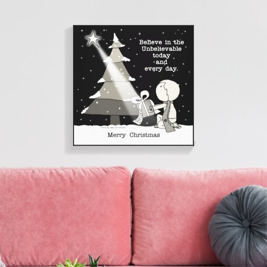 Gift Giver-Merry Kerstmis Canvas Afdruk (Insitu (Woonkamer))