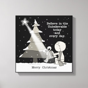 Gift Giver-Merry Kerstmis Canvas Afdruk