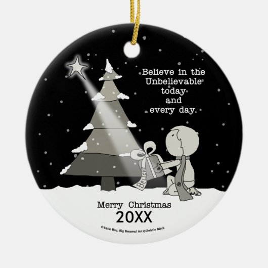 Gift Giver-Merry Kerstmis Keramisch Ornament (Voorkant)