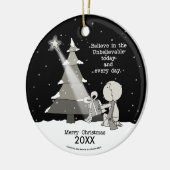 Gift Giver-Merry Kerstmis Keramisch Ornament (Links)