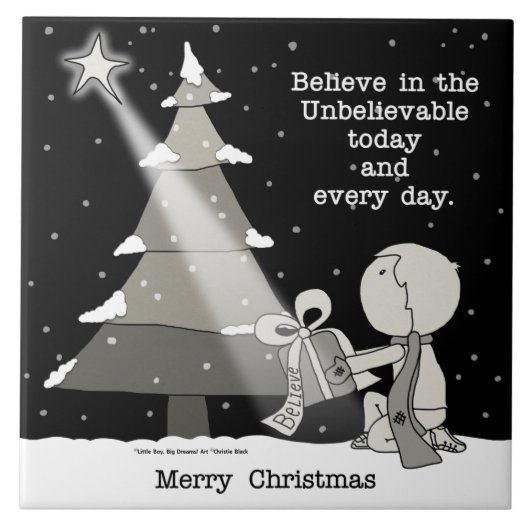 Gift Giver-Merry Kerstmis Tegeltje (Voorkant)