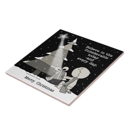 Gift Giver-Merry Kerstmis Tegeltje (Zijkant)