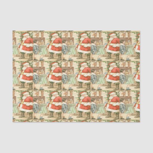 Gift Giving Santa Tissue Paper Tissuepapier (Voorkant)