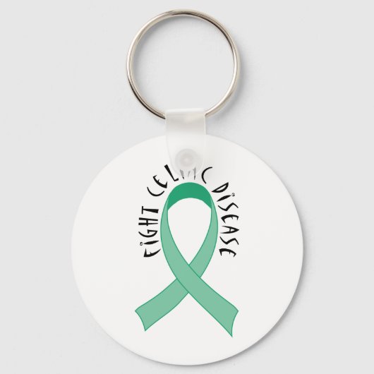 Gift Green Ribbon Fight Celiac Disease Sleutelhanger (Voorkant)