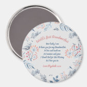 GIFT - Grootmagedichten van kleinkinderen - DOUANE Magneet (Voorkant / Achterkant)