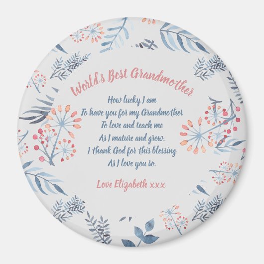 GIFT - Grootmagedichten van kleinkinderen - DOUANE Magneet (Voorkant)