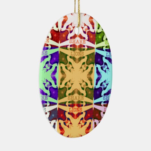 gift Hakuna Matata leeuwen Keramisch Ornament (Rechts)