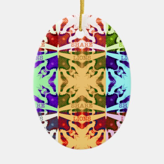 gift Hakuna Matata leeuwen Keramisch Ornament (Voorkant)