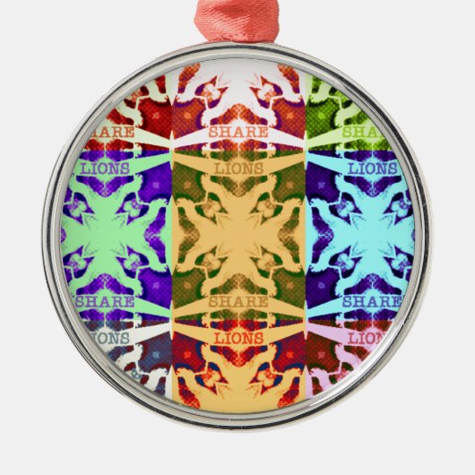 gift Hakuna Matata leeuwen Metalen Ornament (Voorkant)