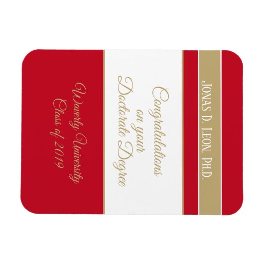 Gift het! Aangepaste doctoraatskaart (Ph.D.) Magneet (Horizontaal)