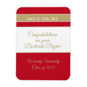 Gift het! Aangepaste doctoraatskaart (Ph.D.) Magneet (Verticaal)