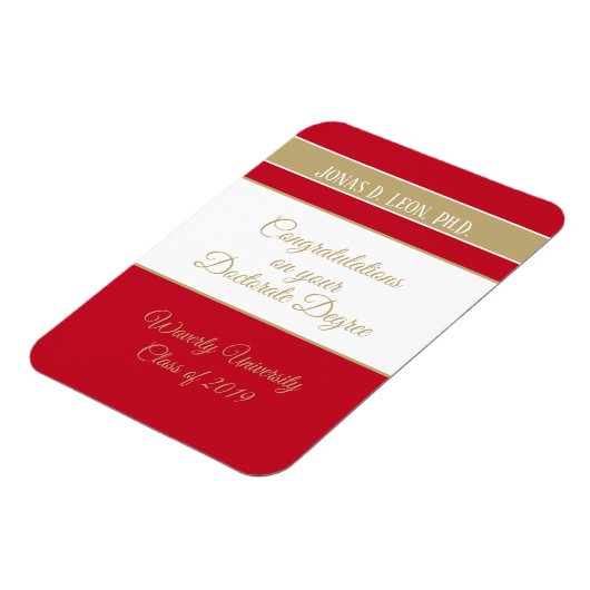 Gift het! Aangepaste doctoraatskaart (Ph.D.) Magneet (Linkerzijde)