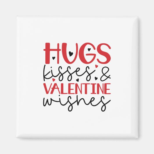 Gift Hugs Kisses Wishes Magneet (Voorkant)