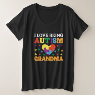 Gift Idea for Autism Grandma, trotse autisme oma Grote Maat T-shirt