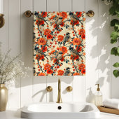 Gift Idea for Grandparents Fall Birds Bath Towel Bad Handdoek