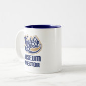 Gift Idea for Museum Director (Beste werelden) Tweekleurige Koffiemok (Voorkant links)