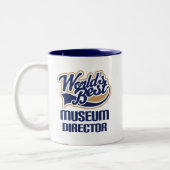 Gift Idea for Museum Director (Beste werelden) Tweekleurige Koffiemok (Links)