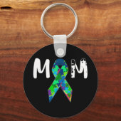 Gift Idea for Women - Autisme Mam Shirt. Geweldige Sleutelhanger (Voorkant)