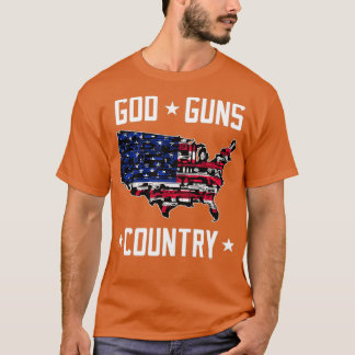 Gift idea voor politieagenten God pistool land T-shirt