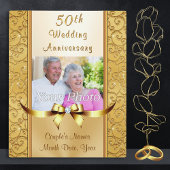 Gift Ideas for 50th Marriage Jubileum, Golden Fotoplaat