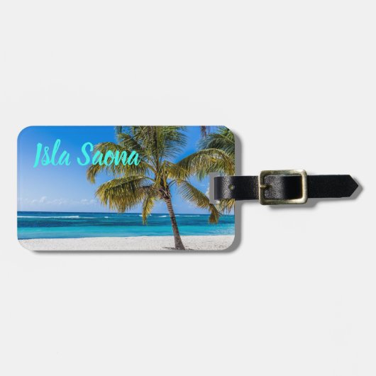gift Isla Saona Beach Domenican Bagagelabel (Voorkant horizontaal)