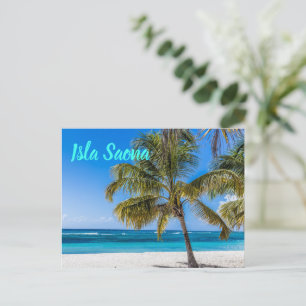 gift Isla Saona Beach Domenican Feestdagenkaart
