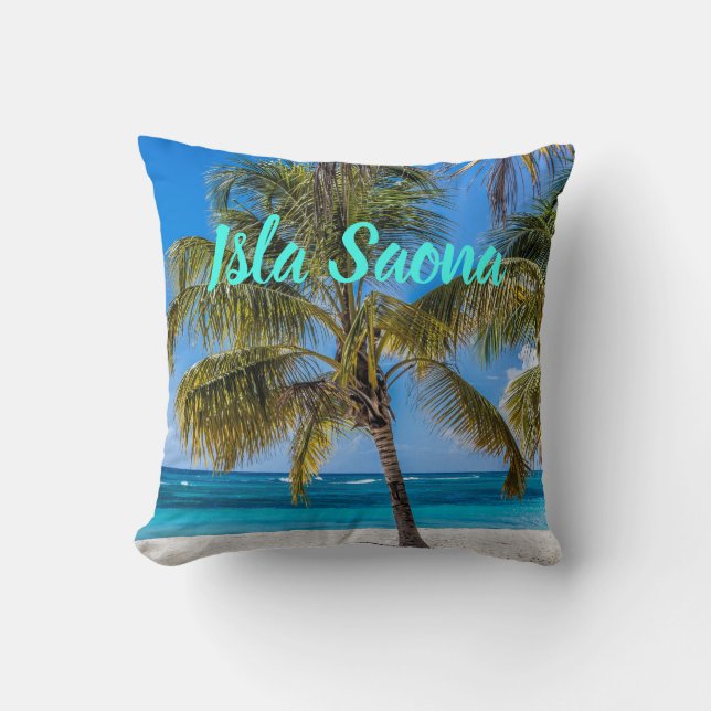 gift Isla Saona Beach Domenican Kussen (Voorkant)