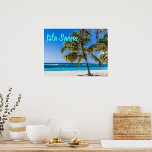 gift Isla Saona Beach Domenican Poster (Keuken)