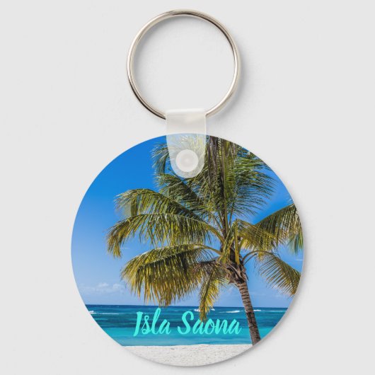 gift Isla Saona Beach Domenican Sleutelhanger (Voorkant)