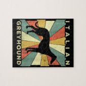 Gift Italiaanse Greyhound Dog 70's voor vrouwen Legpuzzel (Horizontaal)