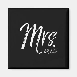 Gift Just Married Jubileum Idee Trouwen Mrs. Es Magneet