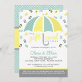 Gift Kaart Baby shower Uitnodiging, Geel, Groen (Voorkant / Achterkant)