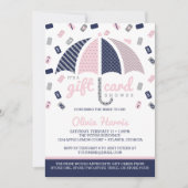 Gift Kaart Bridal Shower Invitation, Navy, Roze (Voorkant)