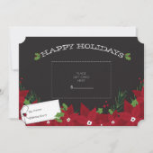 Gift Kaart houder | Kerstpoinsettia (Voorkant)