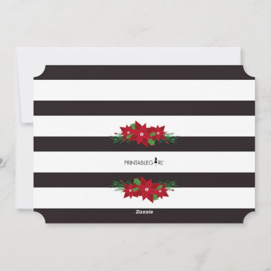 Gift Kaart houder | Kerstpoinsettia (Achterkant)