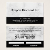 Gift Kaart Marble | Couponcode (Voorkant /achterkant)