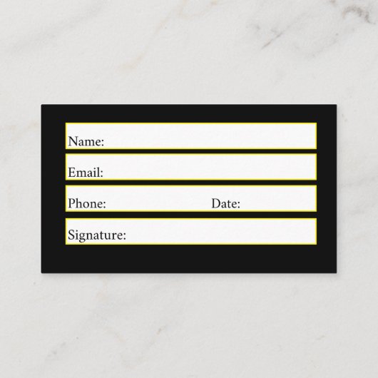 Gift Kaart ontwerp Visitekaartje (Achterkant)