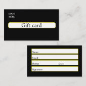 Gift Kaart ontwerp Visitekaartje (Voorkant / Achterkant)