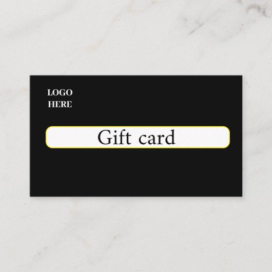 Gift Kaart ontwerp Visitekaartje (Voorkant)