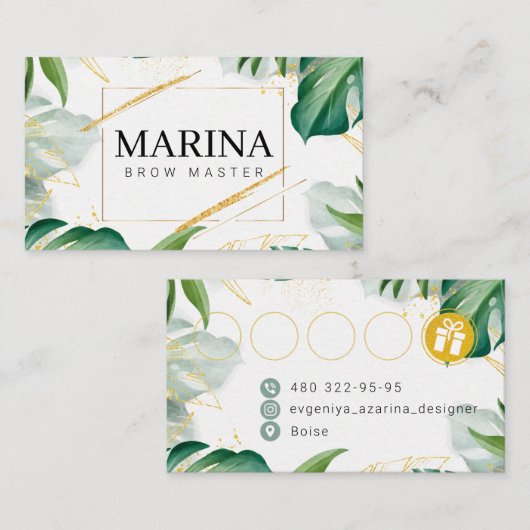 Gift Kaart Perfect voor Beauty Professionals & Mee Visitekaartje (Voorkant / Achterkant)