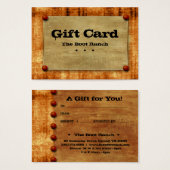 Gift Kaart Rust Denim Texas Star (Voorkant /achterkant)