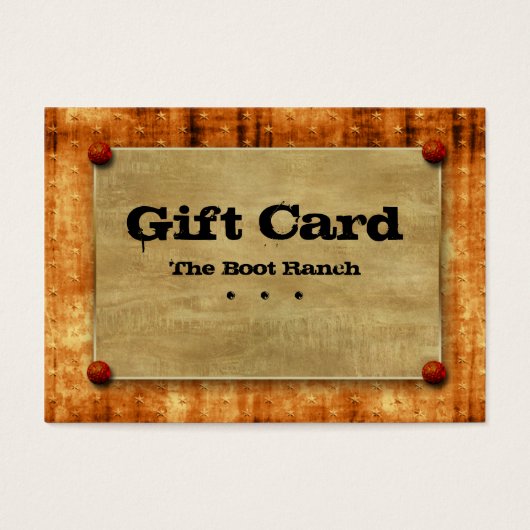 Gift Kaart Rust Denim Texas Star (Voorkant)