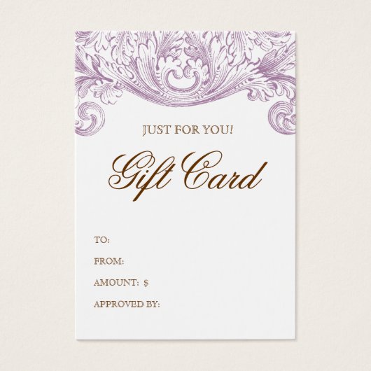  Gift Kaart Spring Paarse Acanthus (Voorkant)