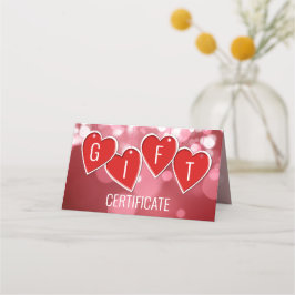 Gift Kaart Valentijnsdag Love Red Hearts Plaatskaartje