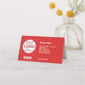 Gift Kaart Valentijnsdag roodrode witte harten Plaatskaartje (Achterkant)