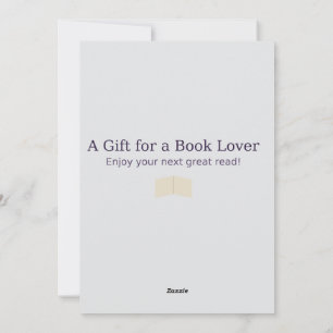 Gift Kaart voor boekenliefhebbers - Elegant Litera