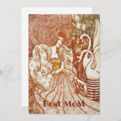 Gift Kaart voor Moederdag/Best Mam  Lady (Voorkant / Achterkant)