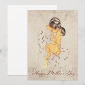 Gift Kaart voor Moederdag/Klassieke mam en zoon (Voorkant / Achterkant)