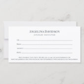 Gift Kaart voor mousserende Diamond Jewelry Design (Achterkant)