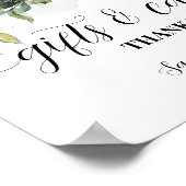 Gift & Kaarten Greenery Eucalyptus Baby shower Sig Poster (Hoek)